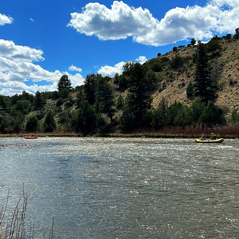 Rafting down the Colorado River at Gore Canyon