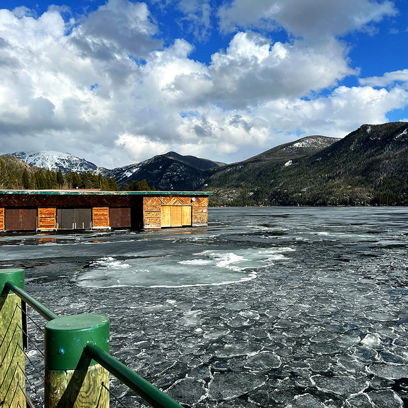 Ice on Grand Lake