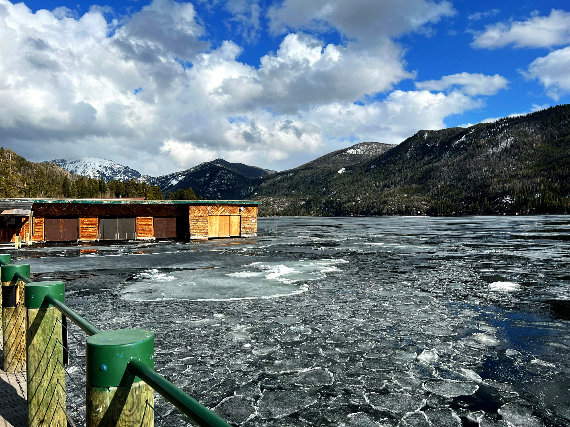 Ice on Grand Lake