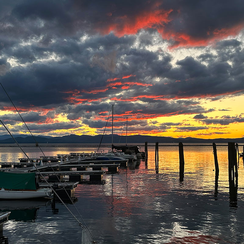 Sunset over Lake Champlain