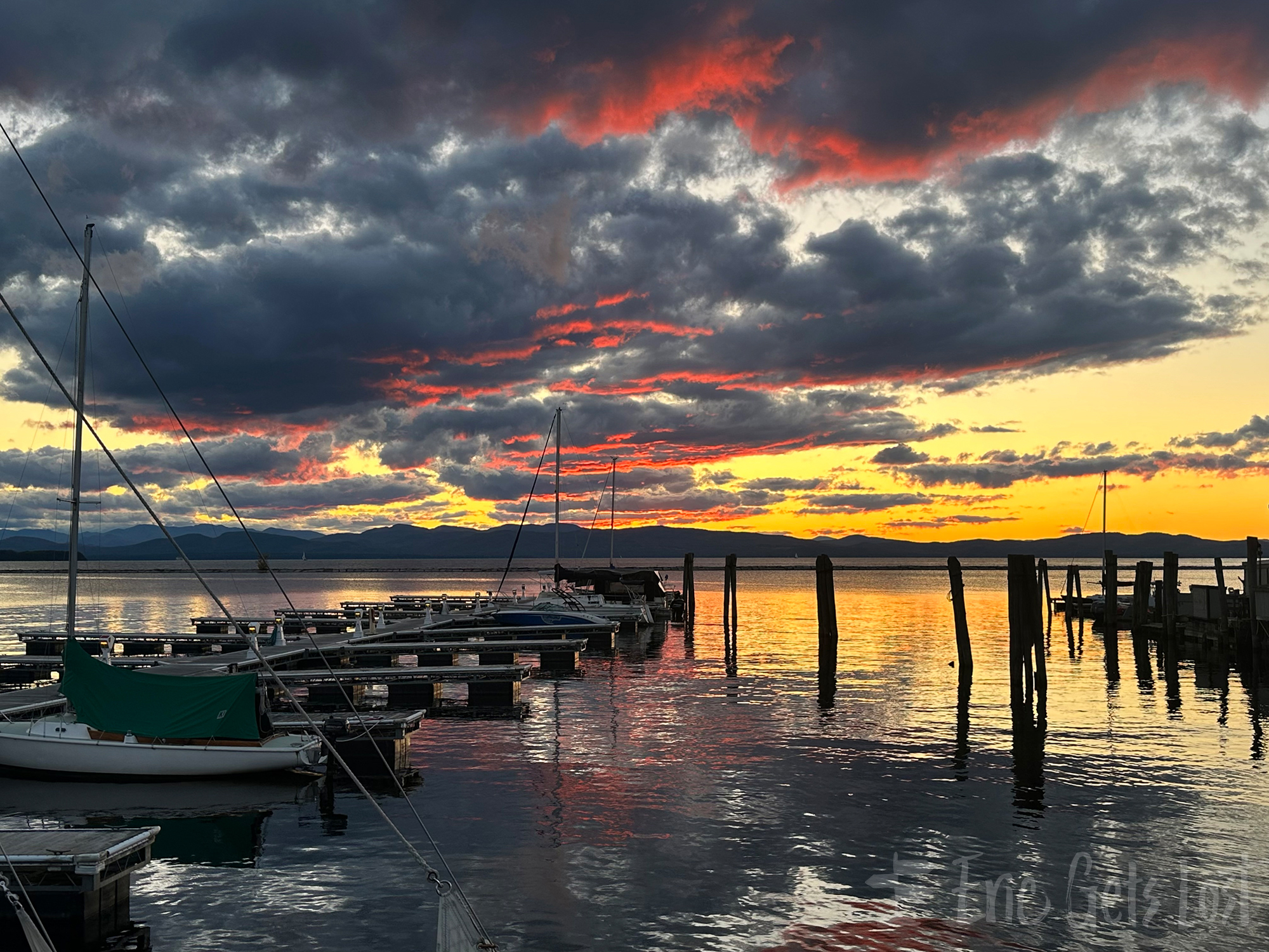 Sunset over Lake Champlain