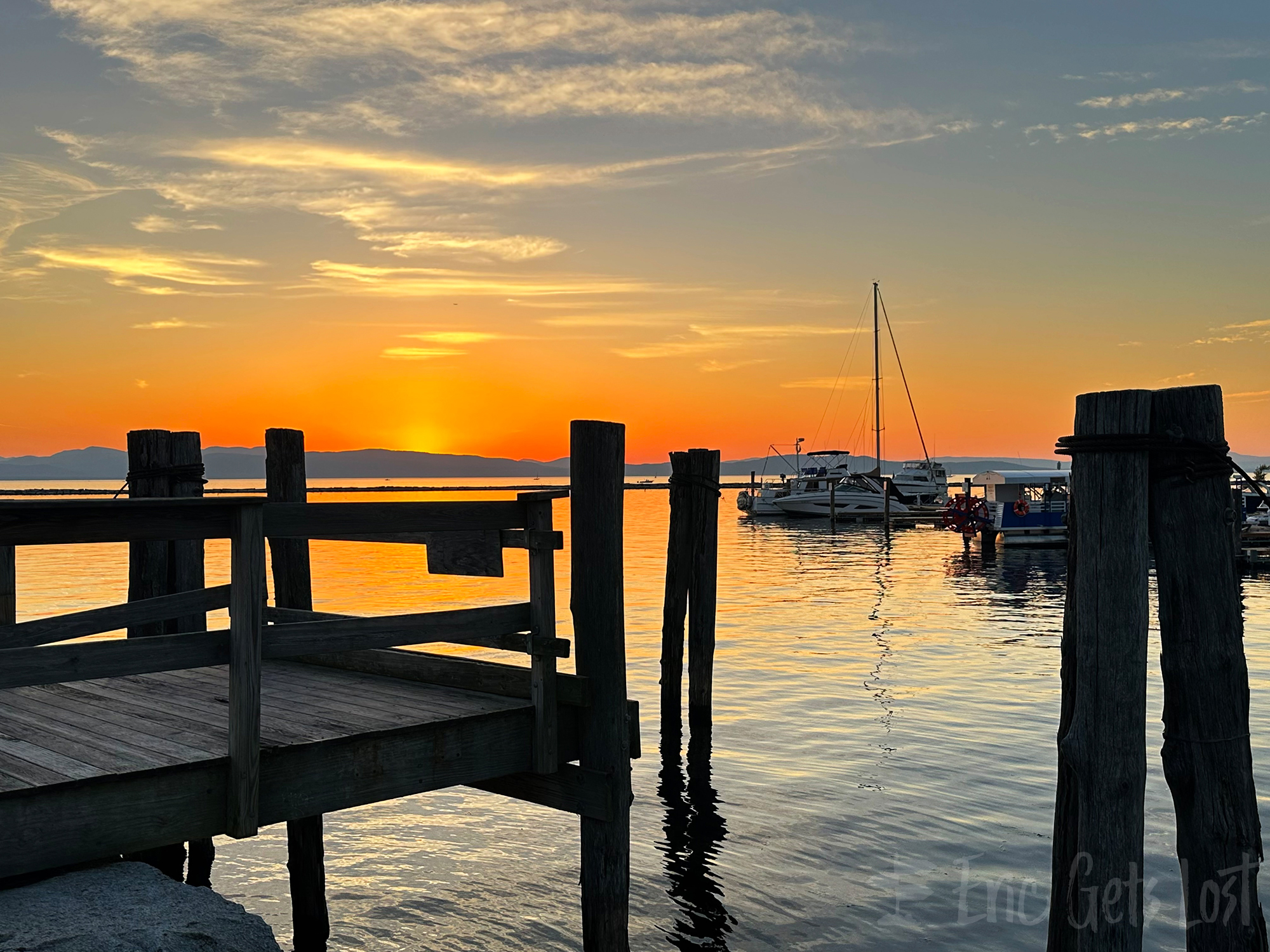 Sunset over Lake Champlain