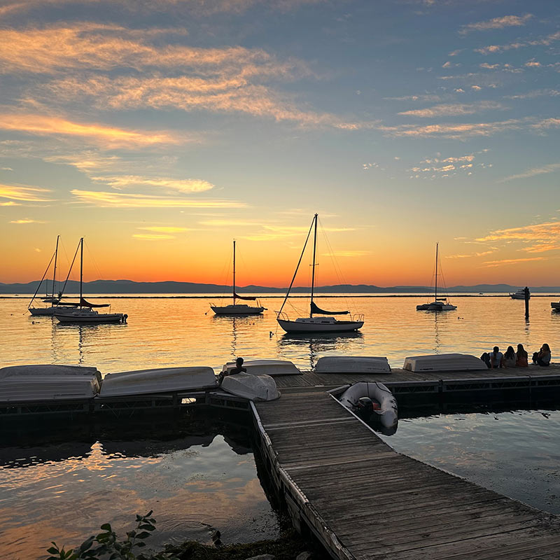 Sunset over Lake Champlain