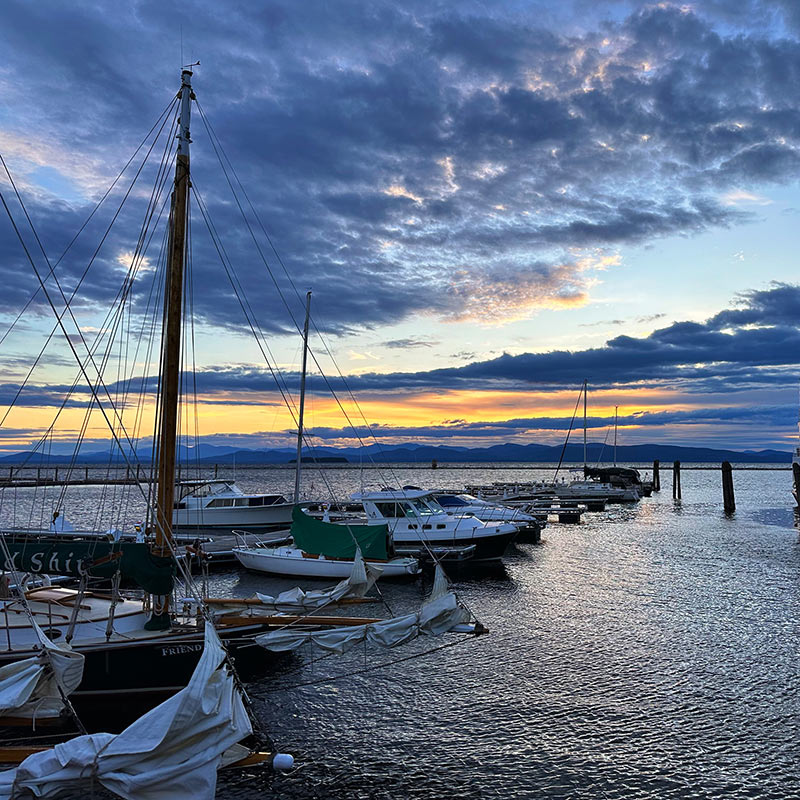 Sunset over Lake Champlain