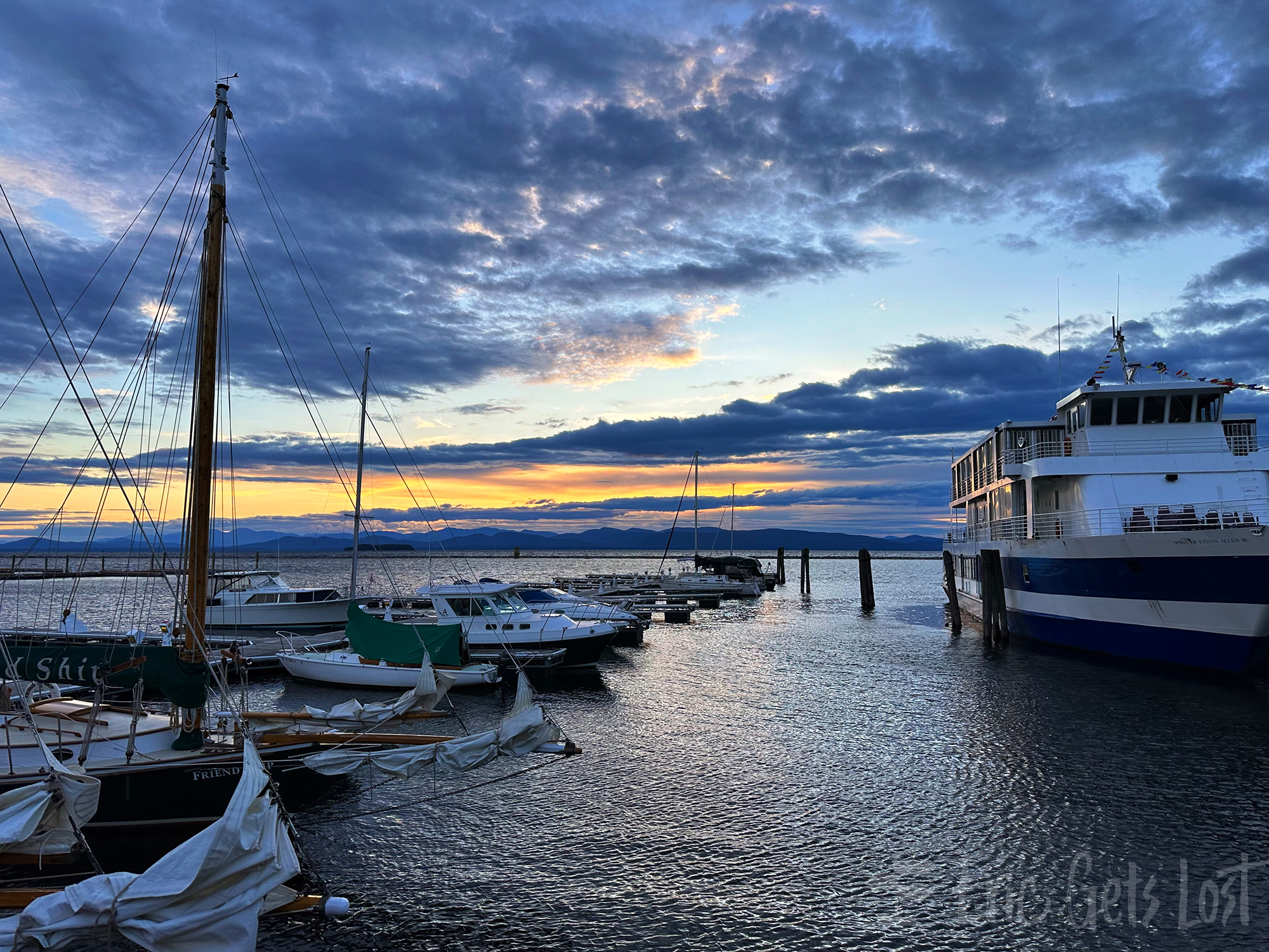 Sunset over Lake Champlain