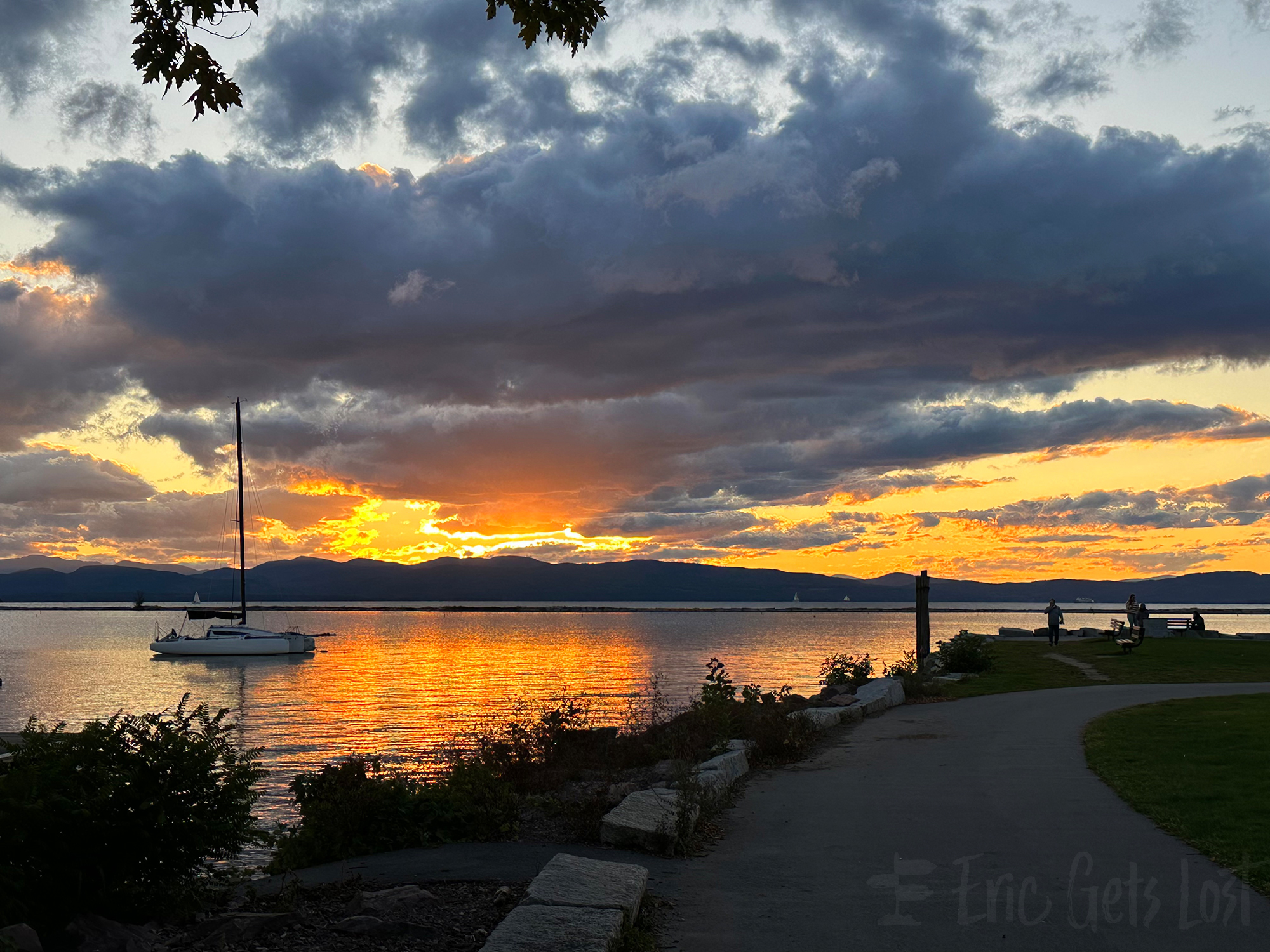 Sunset over Lake Champlain